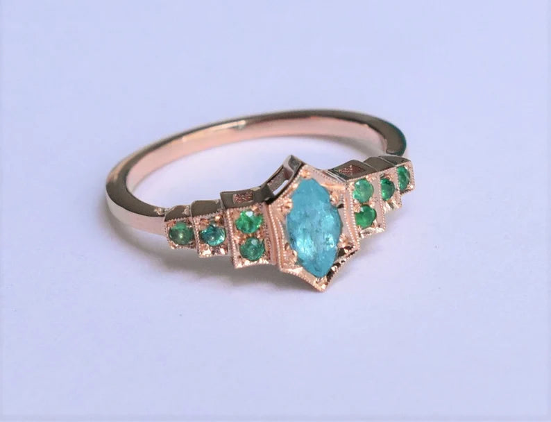 Custom Zelda Ring with Sidestones or Engraving - 7x3mm
